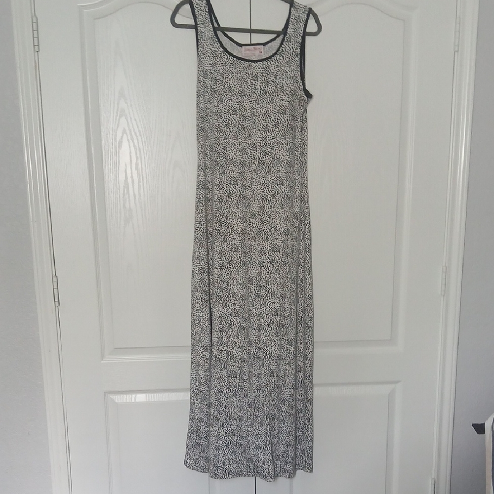 Silver Gray Sequin Scoop Neck Maxi Dress